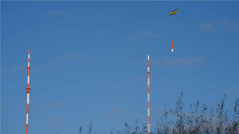 Der alte Sendemast soll bis Ende 2026 abgebaut sein.