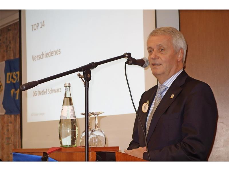 Der amtierende Distrikt-Governor Detlef Schwarz.