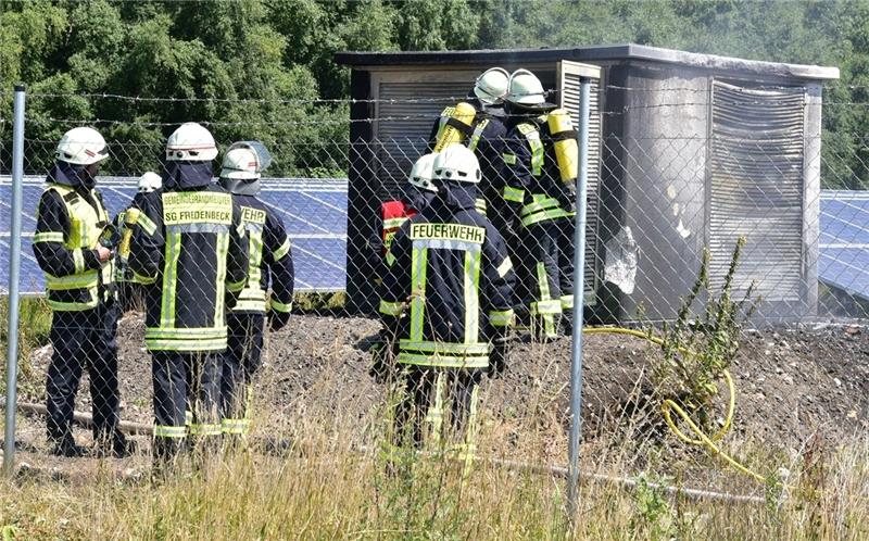 Der ausgebrannte Transformator in der Solarenergieanlage. Foto: Beneke