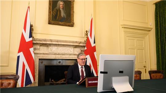 Der britische Premier Keir Starmer möchte eine „Koalition der Willigen“ etablieren.