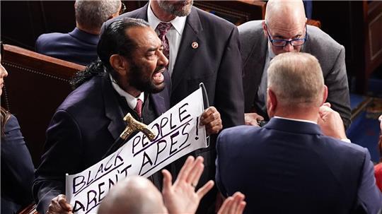 Der demokratische Abgeordnete Al Green wurde nach seiner Protestaktion aus dem Saal geführt.