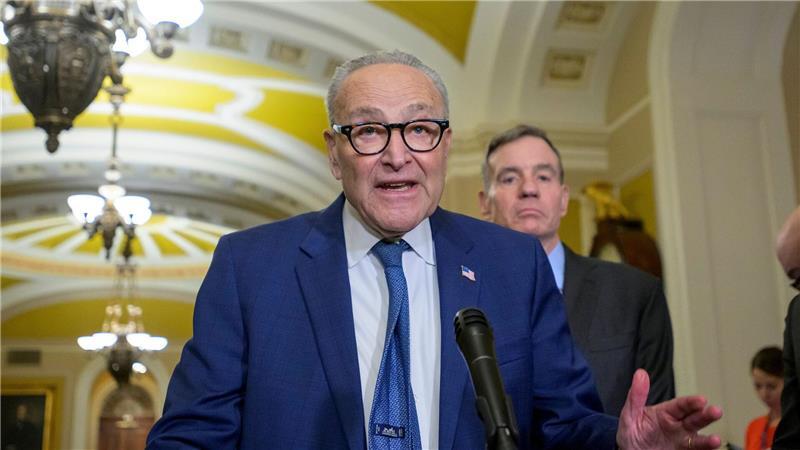 Der demokratische Minderheitsführer im Senat, Chuck Schumer, will die Zollpläne Trumps im Senat stoppen. (Archivbild)