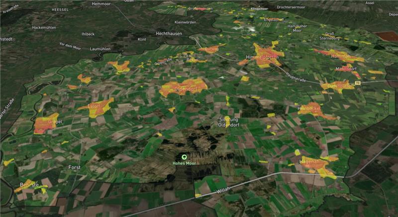 Wärmeplan: Wie Himmelpfortener und Oldendorfer in Zukunft heizen sollen Der digitale Zwilling der Samtgemeinde Oldendorf-Himmelpforten bildet Energieverbräuche in verschiedenen Gebieten ab. Der Wärmeplan zeigt später Möglichkeiten für klimagerechte Energien.