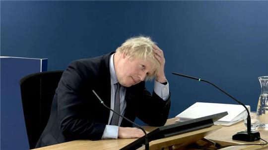 Corona-Kommission: Johnson weist Inkompetenz-Vorwurf zurück Der ehemalige Premierminister Boris Johnson vor der britischen Corona-Untersuchungskommission in London.