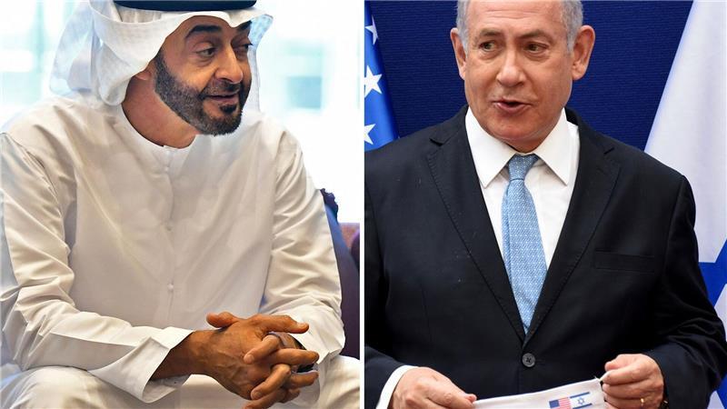 Der emiratische Präsident Mohammed bin Sajid (l) und der israelische Ministerpräsident Benjamin Netanjahu. (Archivbild)