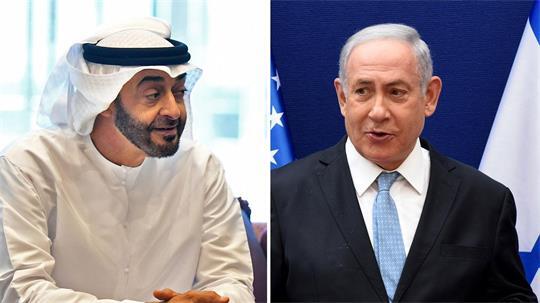 Der emiratische Präsident Mohammed bin Sajid (l) und der israelische Ministerpräsident Benjamin Netanjahu. (Archivbilder)