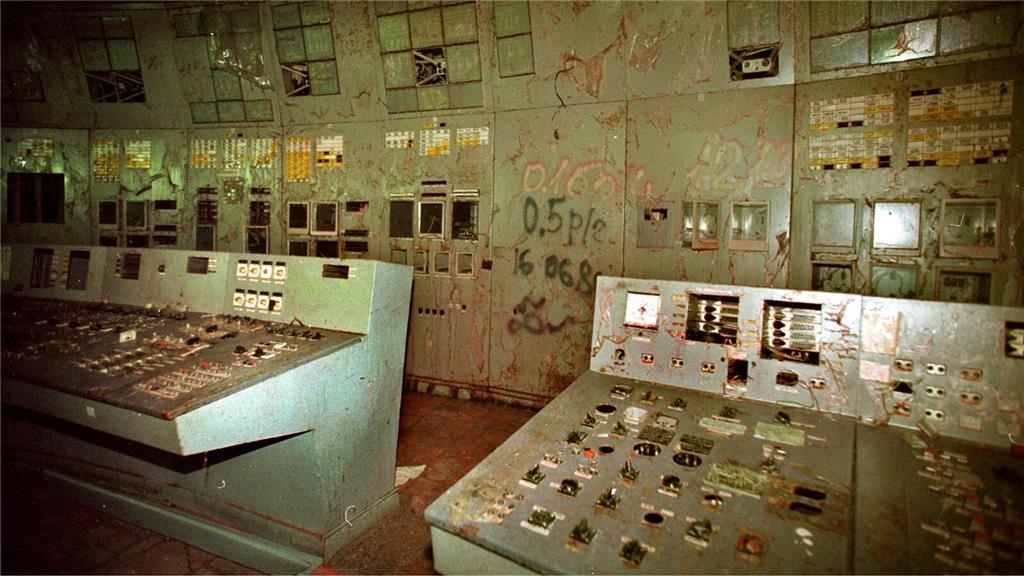 Der hochgradig kontaminierte Kontrollraum des Reaktors Nr. 4 ist im Kernkraftwer...