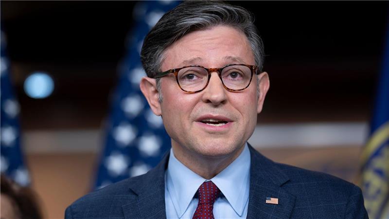 US-Präsident Trump: Dritte Amtszeit ist mir nicht erlaubt Der republikanische Vorsitzende des Repräsentantenhauses, Mike Johnson, rechnet nicht mit einer dritten Amtszeit Trumps. (Archivfoto)