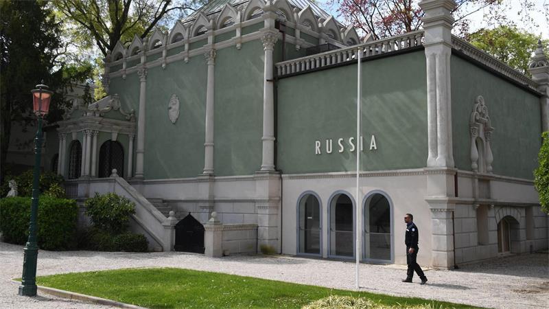 Der russische Pavillon bei der Kunstbiennale in Venedig ist umstritten. (Archivbild) 
