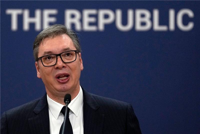 Kosovo: Serbische Armee kommt aus drei Richtungen Der serbische Präsident Aleksandar Vucic (Archivbild). Die USA haben ein «beispielloses» Aufgebot von serbischer Artillerie und Panzern an der Grenze zum Kosovo ausgemacht.