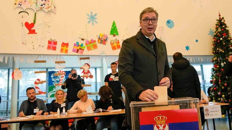 Der serbische Präsident Aleksandar Vucic gilt als Favorit.