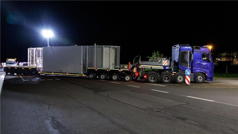 Der zweite Caster-Transport kommt im Zwischenlager Ahaus an. 