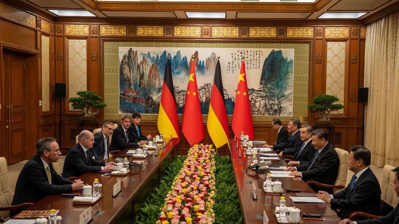 Deutsch-chinesische Gespräche in Peking.