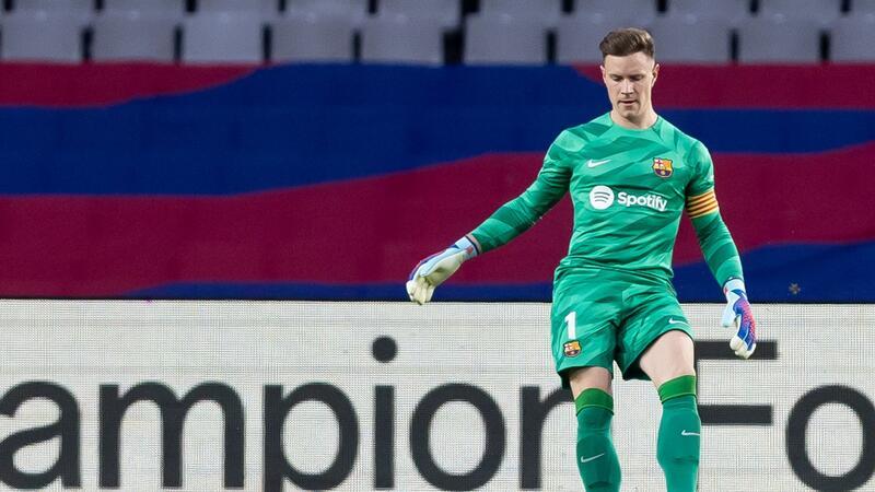 Ter Stegen zum besten Spieler der Primera División gewählt Deutscher Rückhalt im Tor des FC Barcelona: Marc-André ter Stegen.