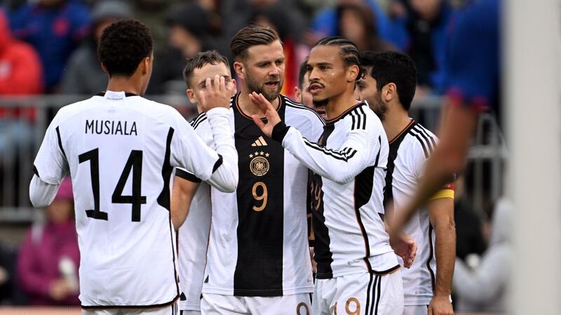 Füllkrug: Nagelsmanns Ideen „bringen uns aufs nächste Level“ Deutschlands Jamal Musiala, Niclas Füllkrug und Leroy Sané (l-r) bejubeln das zwischenzeitliche 1:1.