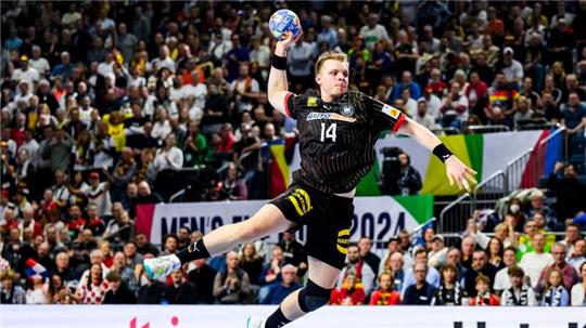Deutschlands Justus Fischer in Aktion.