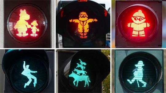 Deutschlandweit werben Städte an Ampeln mit ihren Maskottchen. (Archivbild)