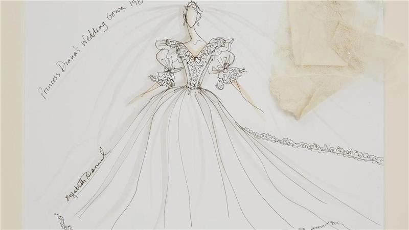 Dianas Hochzeitskleid wurde von der Modedesignerin Elizabeth Emanuel entworfen. 