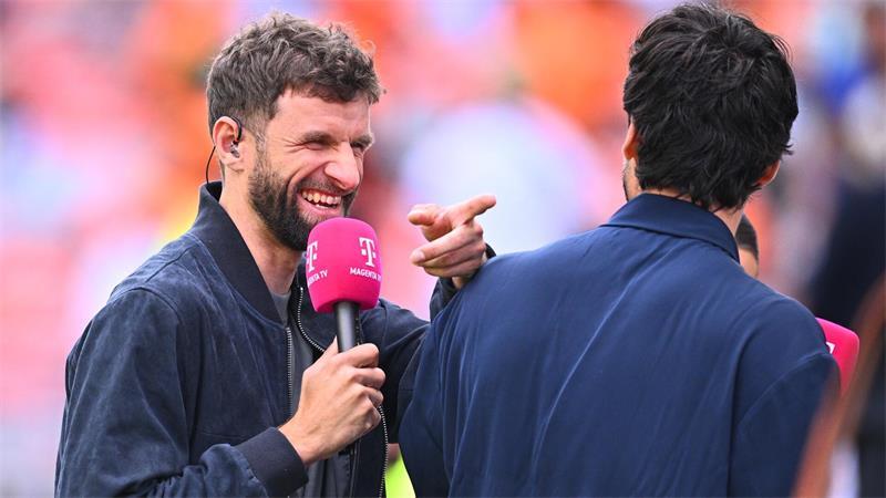 Die 2014er-Weltmeister, Thomas Müller (links) und Mats Hummels, sind Teil des MagentaTV-Teams.