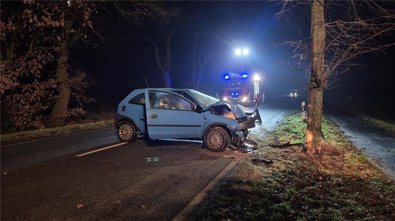 35-jährige Autofahrerin kracht gegen Baum – Frau stirbt im Krankenhaus Die 35-Jährige stieß mit einem Opel Corsa gegen einen Baum.