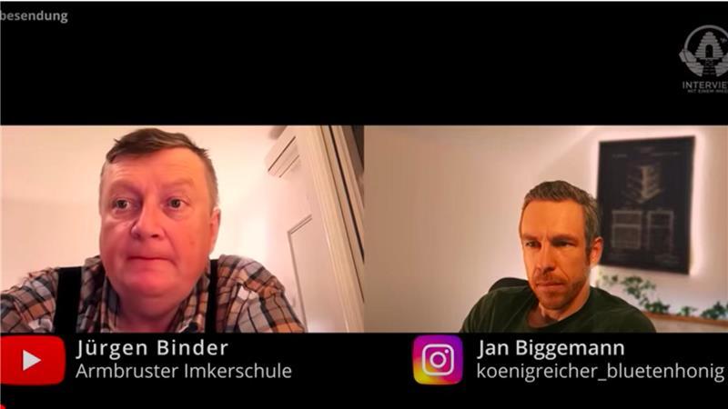 Die 40. Folge "Interview mit einem Imker" mit Jürgen Binder hatte fast 10.000 Aufrufe auf YouTube.