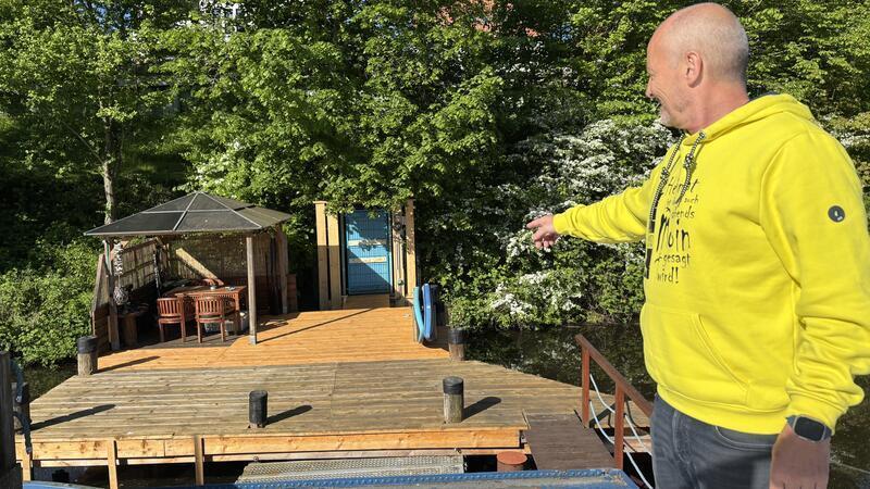 Die 50 Quadratmeter große Terrasse hat Michael Lilienkamp gerade erst erneuert.