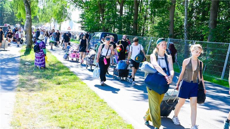 Die Abreise vom Hurricane-Festival verlief gesittet.