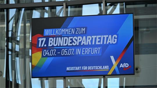 Die AfD trifft sich in der Messe Erfurt.