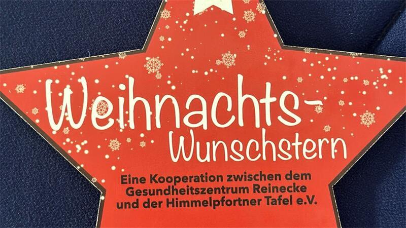 „Weihnachts-Wunschstern“: Menschen können Kinder beschenken Die Aktion „Weihnachts-Wunschstern“ ist eine Initiative des Gesundheitszentrums Reinecke und der Tafel Himmelpforten.