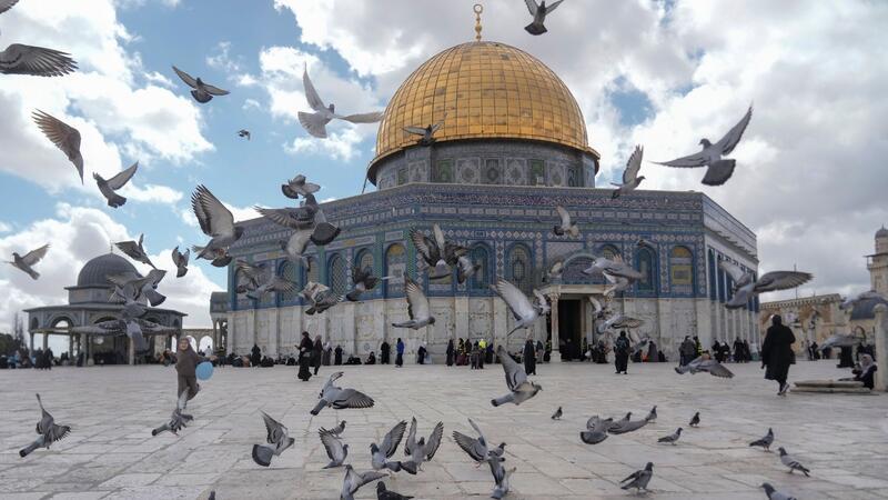 Bilder des Tages Die Al-Aqsa-Moschee in der Altstadt von Jerusalem. Sie gilt als drittwichtigste Moschee des Islam.