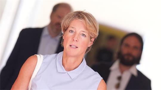 Die Angeklagte Christina Block auf dem Gerichtsflur.