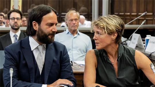 Die Angeklagte Christina Block und ihr Anwalt Ingo Bott am 60. Prozesstag.