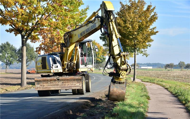 Die Arbeiten zur Sanierung der L 130 zwischen Sauensiek und Ramshausen sind gestartet.  Foto Beneke