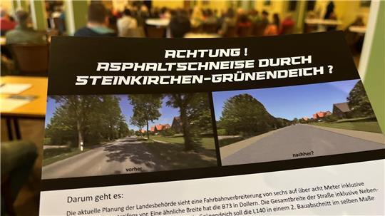 Die Arbeitsgemeinschaft Steinkirchen (ABS) lehnt die Planungen des Landes Niedersachsen zur Erneuerung der L140 ab.