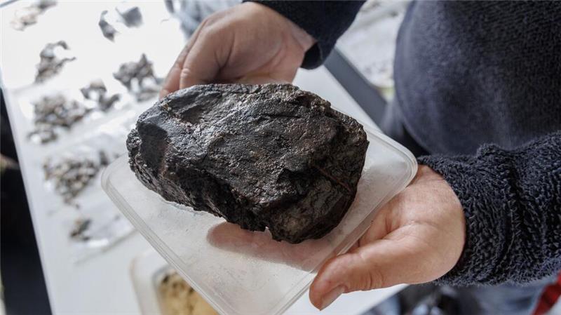 Rund 10.500 Jahre altes Paddel-Bruchstück entdeckt Die Archäologen fanden im Boden ein etwa 10.500 Jahre altes Bruchstück eines Paddels.