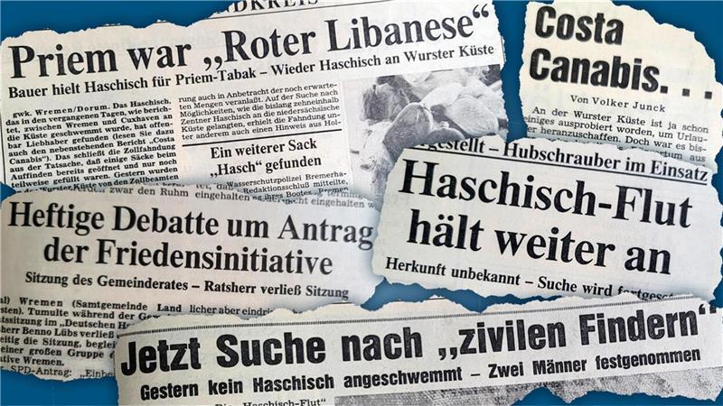 Die Ausrisse zeigen vergangene Berichterstattung rund um Wremen.