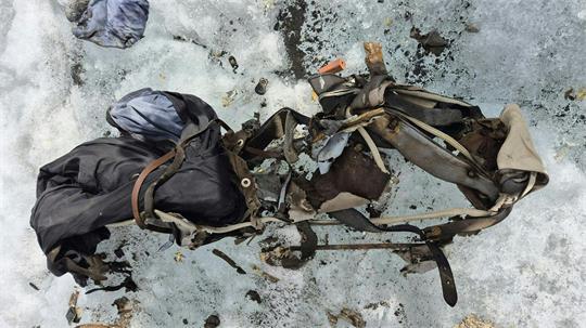 Die Ausrüstung wurde auf einem schmelzenden Gletscher in Tirol entdeckt.