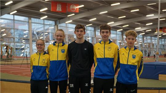 Die BSV-Leichtathleten Luzie Knebel, Clara Passauer, Simon Rödenbeck, Liam Timm und Max Finger sind im Landeskader aufgenommen worden. Knebel (links) schaffte es sogar in den Bundeskader.