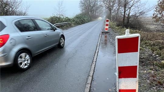 Die Bankette, sprich die unbefestigten Seitenstreifen, sind am Hagener Weg in Dollern zum Teil in einem katastrophalen Zustand.