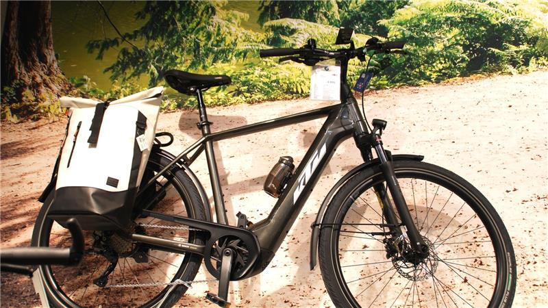 Die Batterien sind bei diesem Trekkingrad fast unsichtbar im Rahmen versteckt.