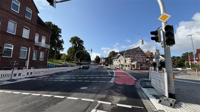 Die Bauarbeiten zwischen dem Penny-Markt und der Teichstraße sind abgeschlossen.