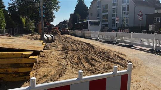 Die Baustelle an der Harsefelder Straße wandert jetzt weiter.