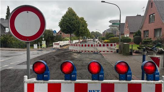 Die Baustelle im Sande dauert noch bis Ende Oktober an.