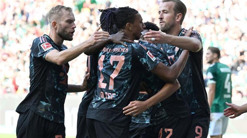 Die Bayern-Spieler hatten in Bremen allen Grund zum Jubeln.