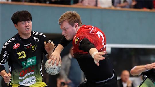 Die Beckdorfer, hier mit Thorin Helfers, wehrten sich in Northeim im Spitzenspiel.