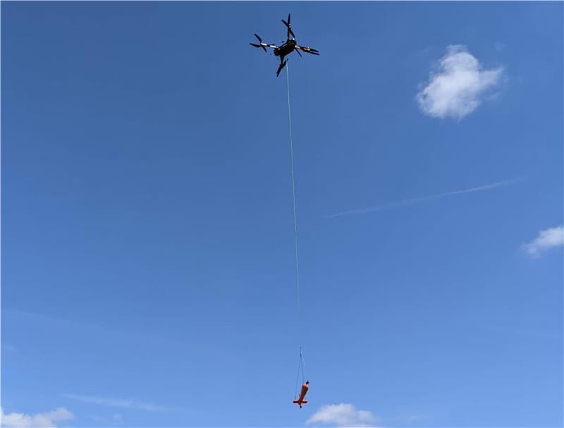 Die Befliegung mit dem Multikopter.