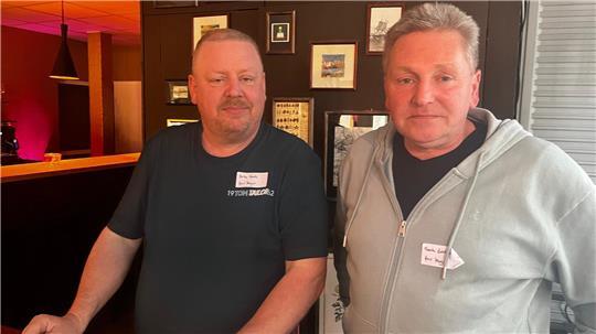 Die Betriebsräte Heiko Funck und Frank Echternkamp von der Karl Meyer Abfallentsorgung.