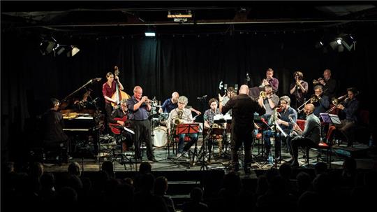 Die Bigband "Fette Hupe" bei einem ihrer Konzerte