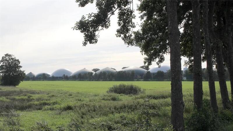 Geht‘s auch ohne Erdgas? Wie ein Ort in Niedersachsen sich (fast) ganz umstellte Die Biogasanlage am Rand von Ardorf.