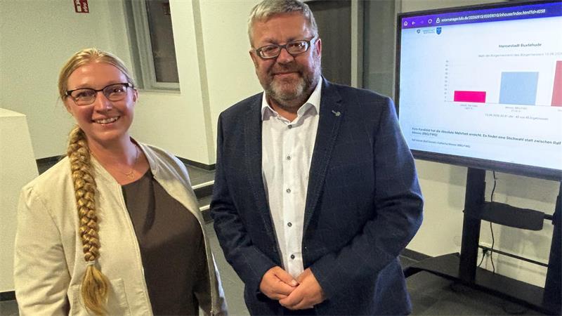 Die Bürgermeisterwahl in Buxtehude ist noch nicht entschieden: Für Katharina Mewes und Ralf Dessel geht es am 27. September in die Stichwahl.